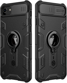 Луксозен HYBRID гръб Nillkin Cam Shield ARMOR CASE за Apple iPhone 7 4.7 / Apple iPhone 8 4.7 / Apple iPhone SE2 2020 / Apple iPhone SE3 2022 черен 